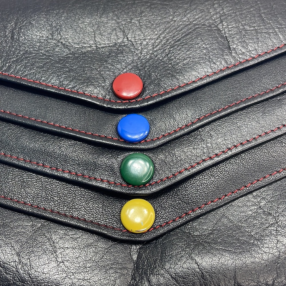 Authentic vintage CHRISTIAN DIOR multi snap black leather wallet with COA - Picture 4 of 12